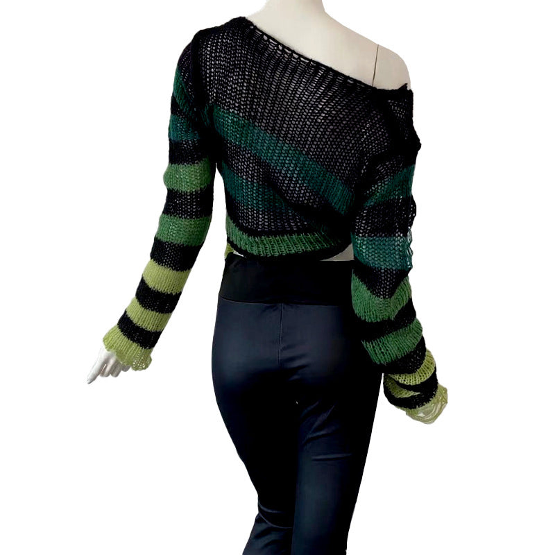 Loose Broken Sweater Dress