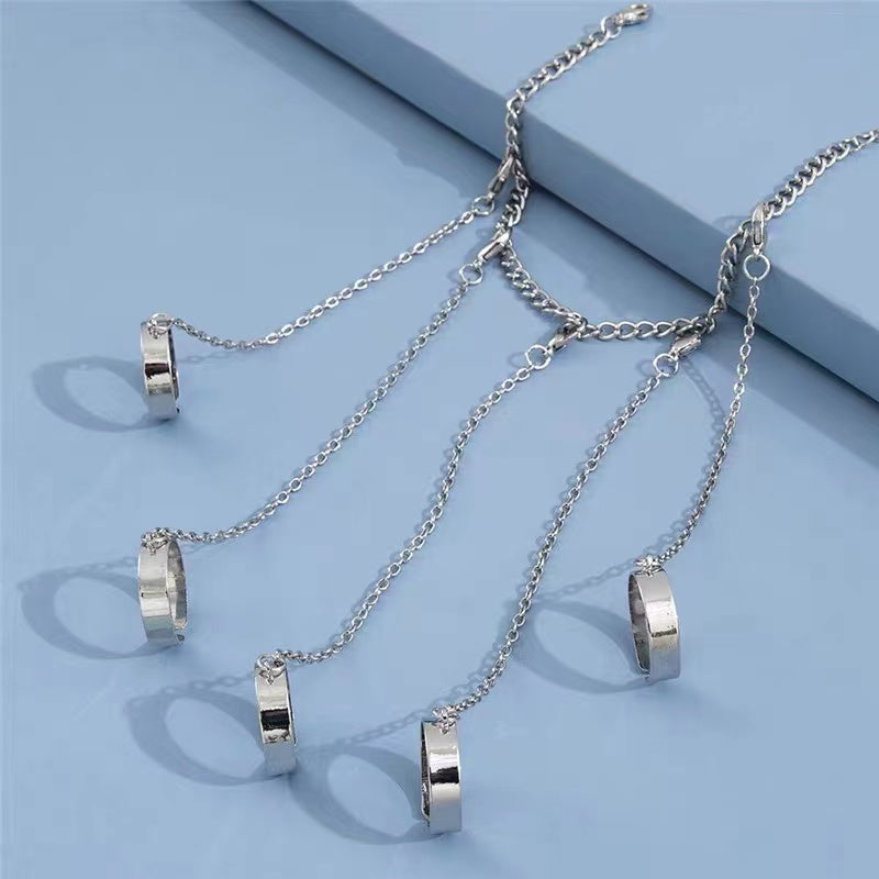 Adjustable Silver Hand Chain Bracelet - Comfortable and Stylish