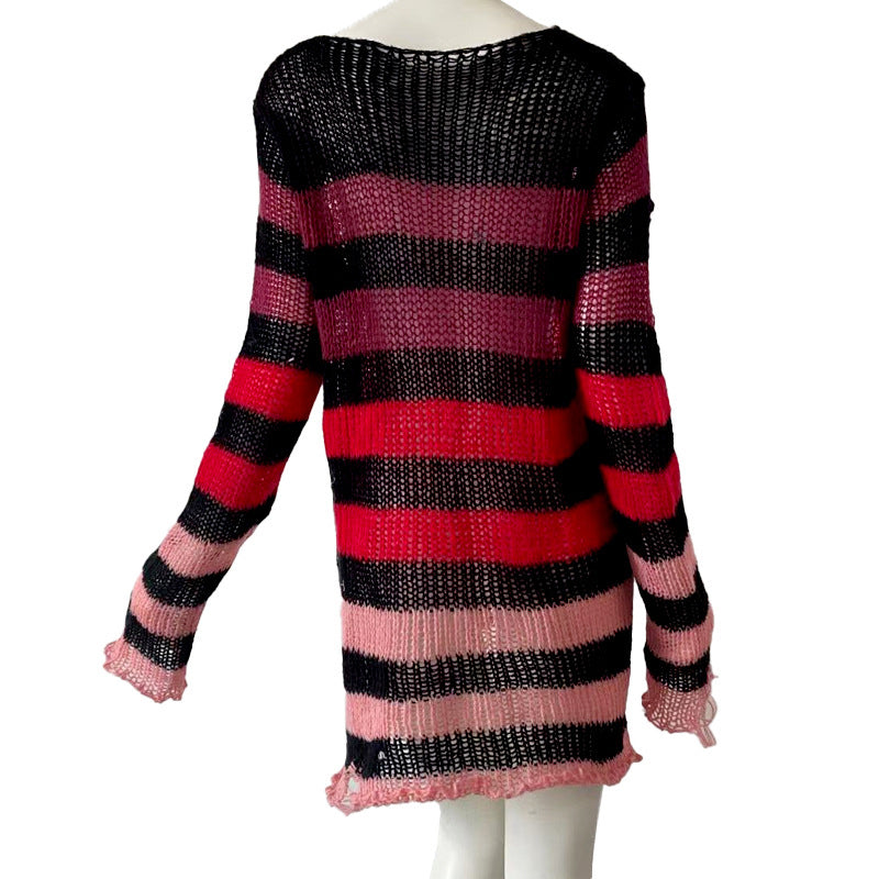 Loose Broken Sweater Dress