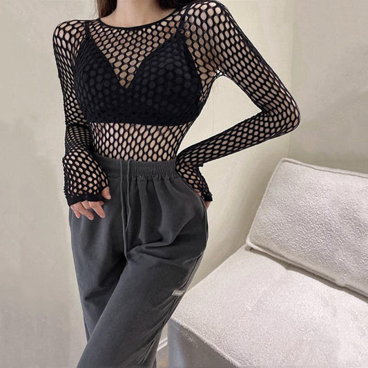 Sultry Fishnet Fashion Top for Women