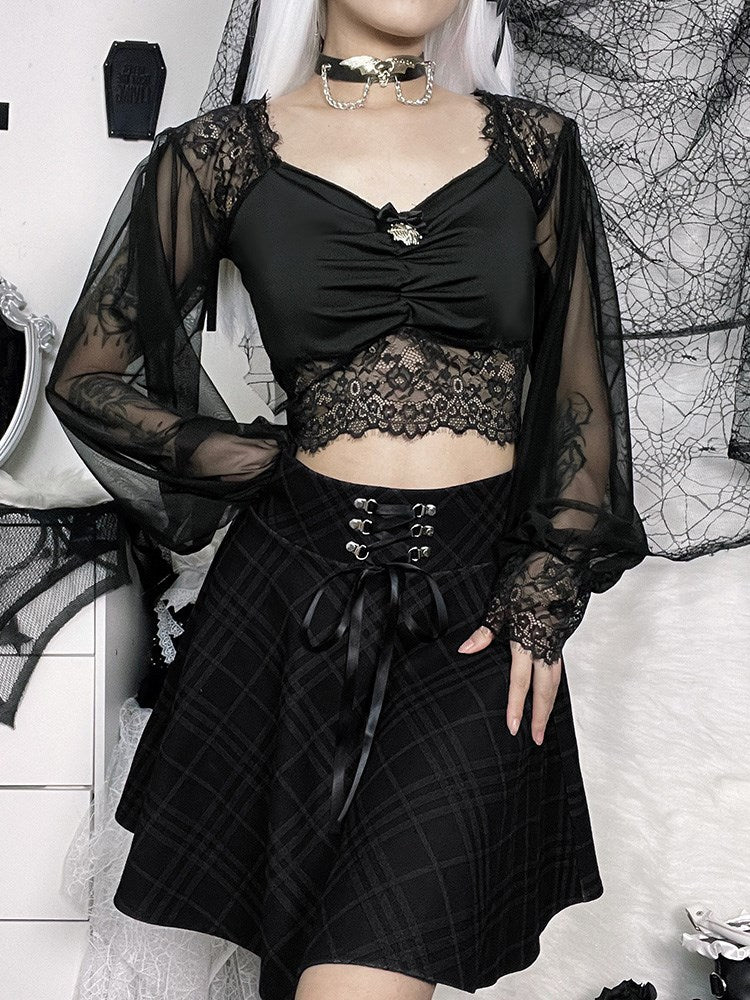 Ghoulish E-Girl Crop Top