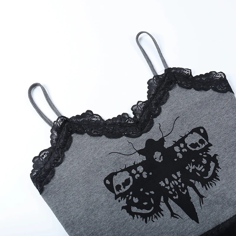 Goth Moth Crop Top