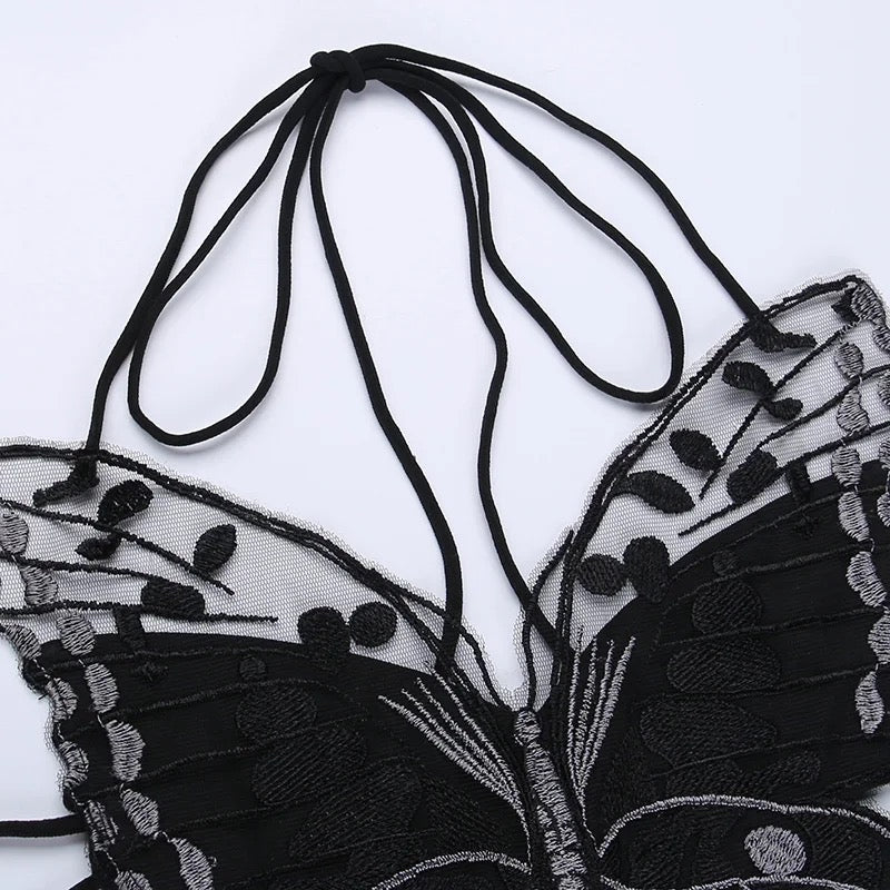 Night Butterfly Crop Top