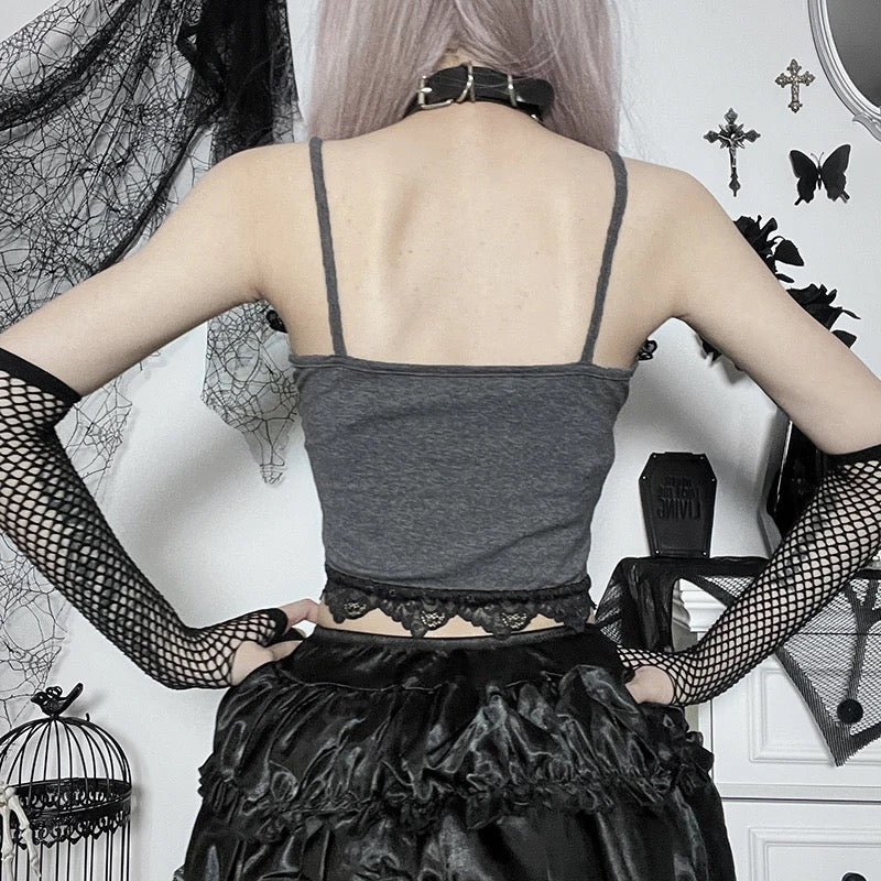 Goth Moth Crop Top