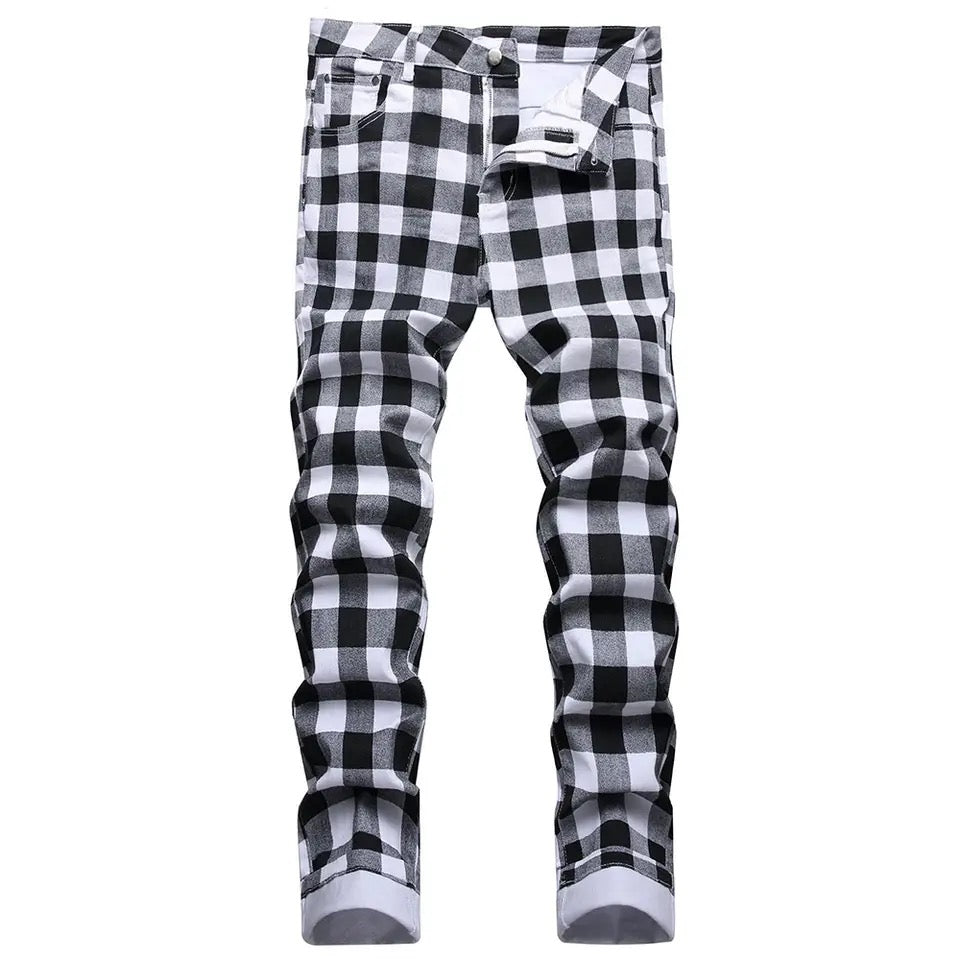 Plaid Check Trousers