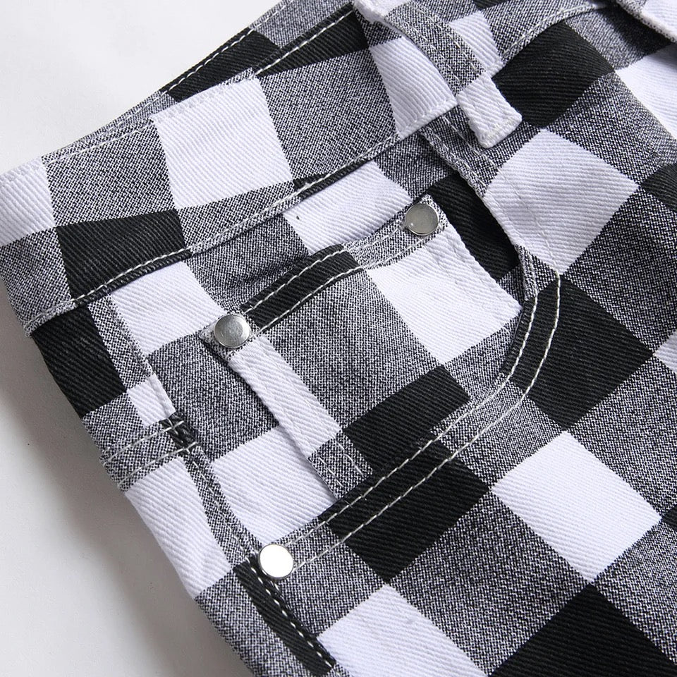 Plaid Check Trousers