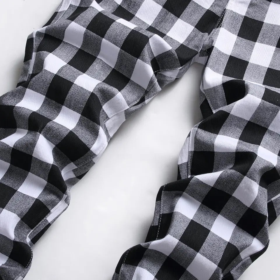 Plaid Check Trousers