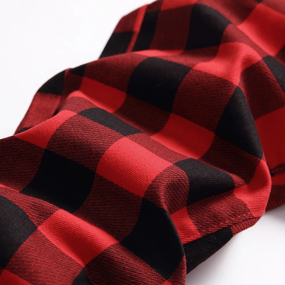 Red Plaid Tartan Trousers