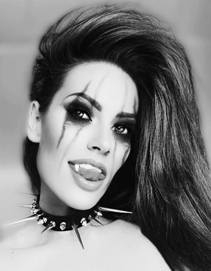 Gothic Studded Spike Choker Necklace