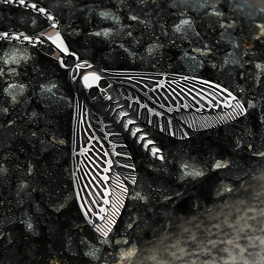 Moth's Demise Steel Pendant