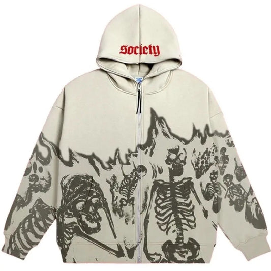 Spectral Elegance: The Phantom Weave Polyester Hoodie