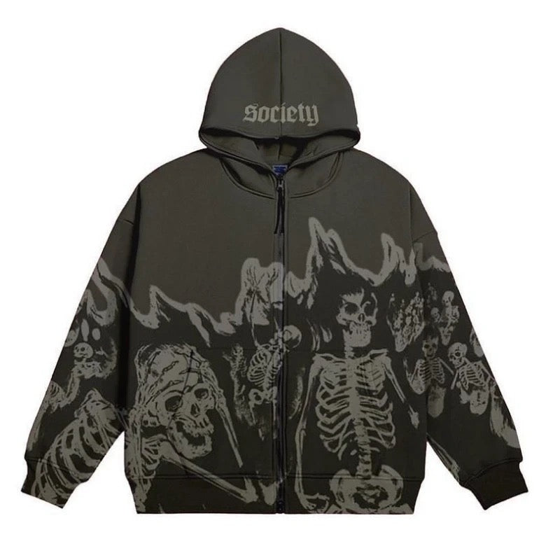 Spectral Elegance: The Phantom Weave Polyester Hoodie