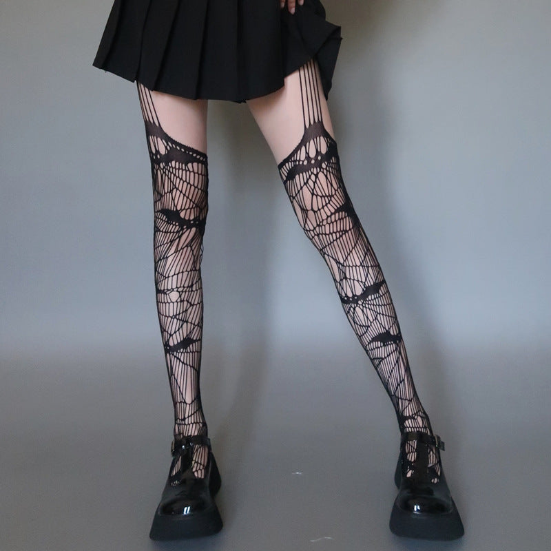 Bat Fishnet Punk Tights