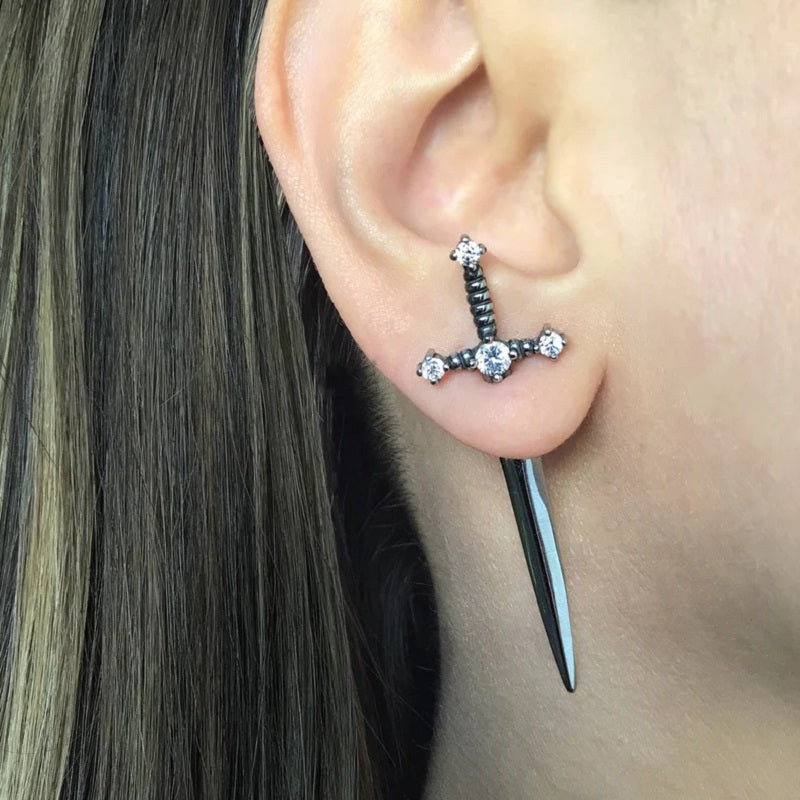 Screwback Sword Earrings