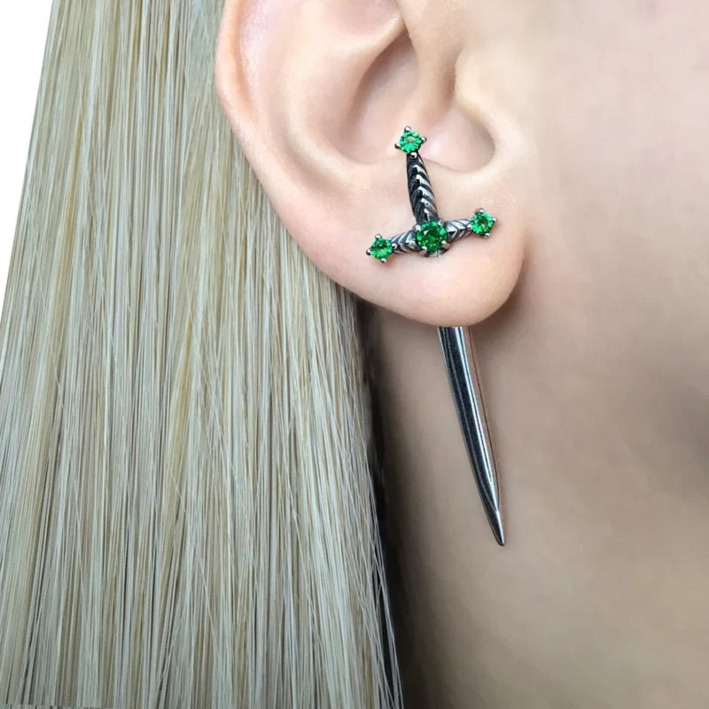 Screwback Sword Earrings