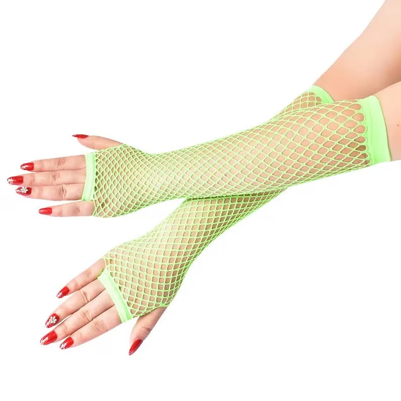 Fingerless Fishnet Gloves