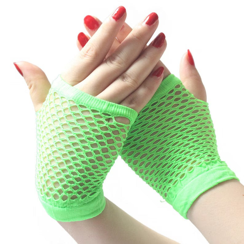 Fingerless Fishnet Gloves