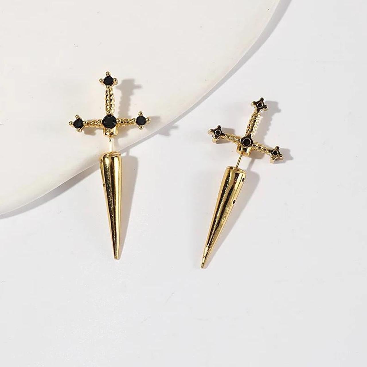 Screwback Sword Earrings
