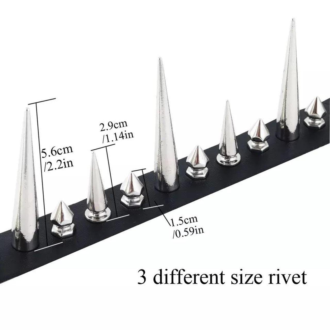 Gothic Studded Spike Choker Necklace