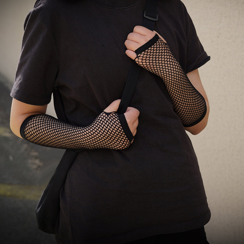 Fingerless Fishnet Gloves
