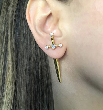 Screwback Sword Earrings