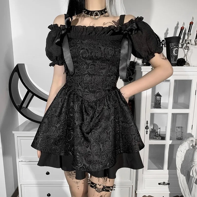 Black Rose Dress – Gothic Fashion Dark Romance