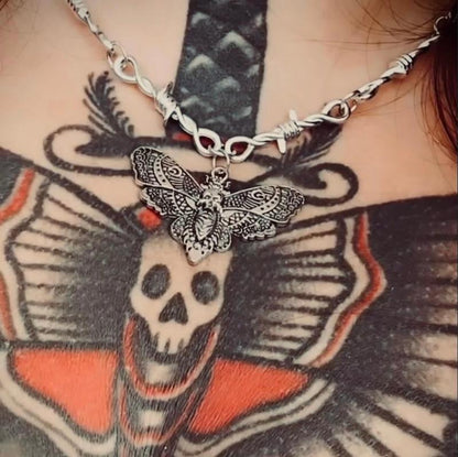 Undead Moth Necklace