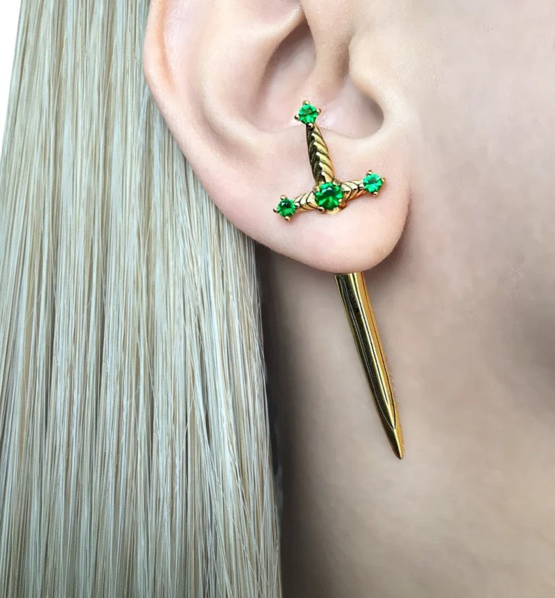 Screwback Sword Earrings