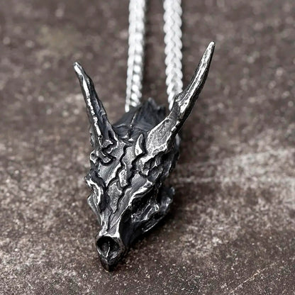 Stainless Steel Guardian Dragon Necklace