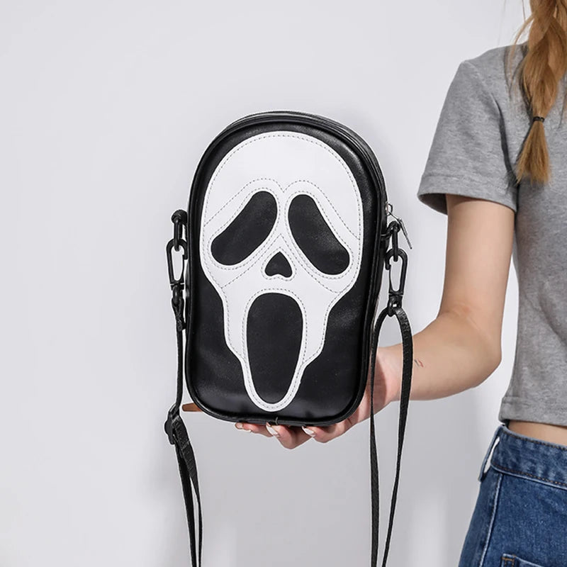 Screaming Skull Shoulder Bag