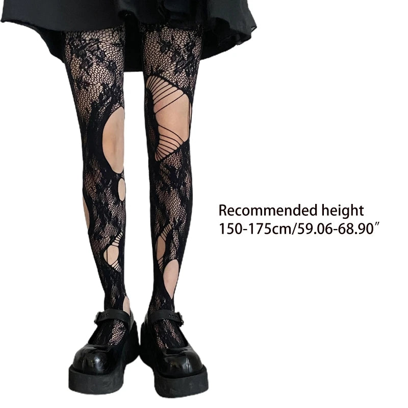 Gothic Fishnet Ripped Holes Tights