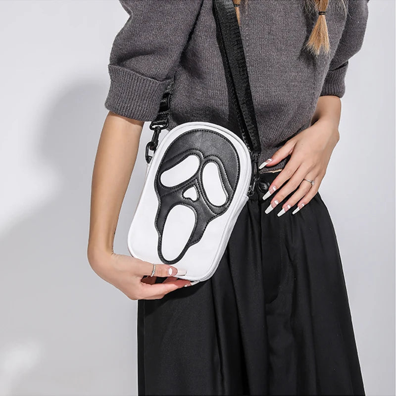 Screaming Skull Shoulder Bag