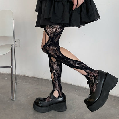 Gothic Fishnet Ripped Holes Tights