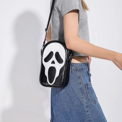 Screaming Skull Shoulder Bag