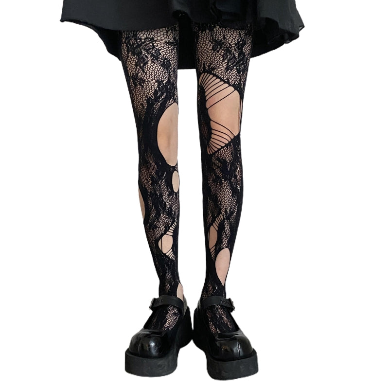 Gothic Fishnet Ripped Holes Tights