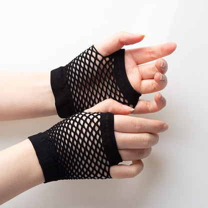 Fingerless Fishnet Gloves