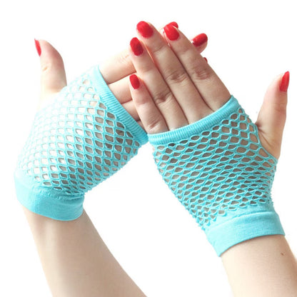 Fingerless Fishnet Gloves