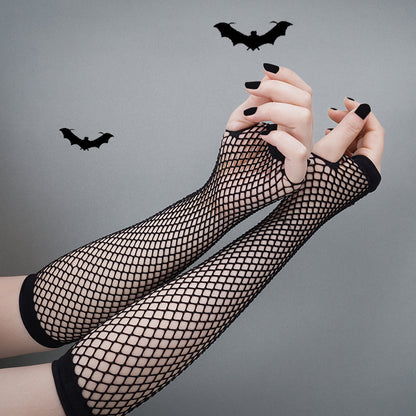 Fingerless Fishnet Gloves