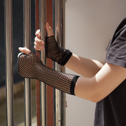 Fingerless Fishnet Gloves